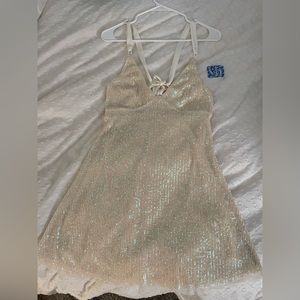 Free People Intimately Sequin Dress in ‘Icicle Pearl Combo’, Size Small, NWT